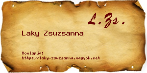 Laky Zsuzsanna névjegykártya